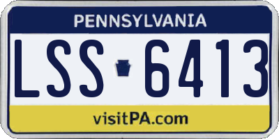 PA license plate LSS6413