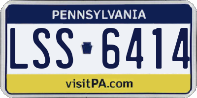 PA license plate LSS6414