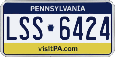 PA license plate LSS6424