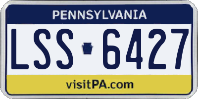 PA license plate LSS6427