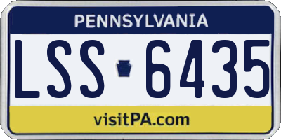 PA license plate LSS6435