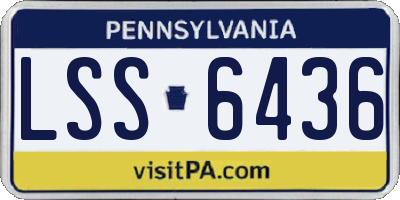 PA license plate LSS6436