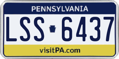 PA license plate LSS6437
