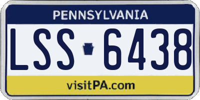 PA license plate LSS6438