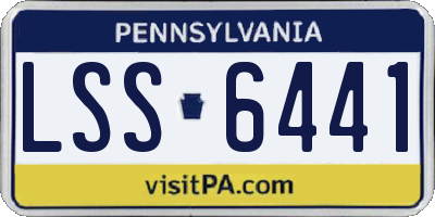 PA license plate LSS6441