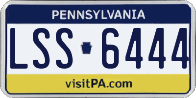 PA license plate LSS6444