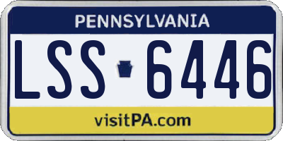 PA license plate LSS6446