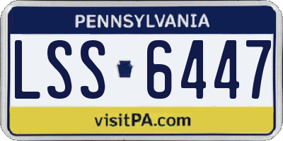 PA license plate LSS6447
