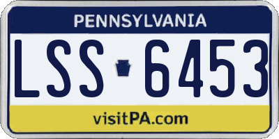 PA license plate LSS6453