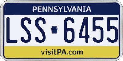 PA license plate LSS6455
