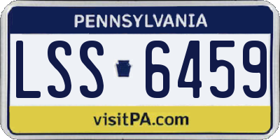 PA license plate LSS6459