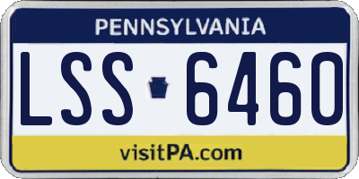 PA license plate LSS6460