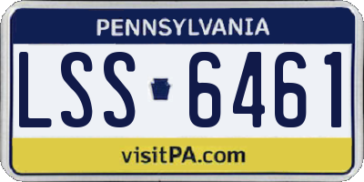 PA license plate LSS6461