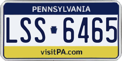 PA license plate LSS6465