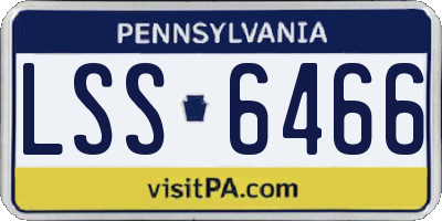 PA license plate LSS6466