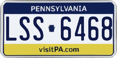 PA license plate LSS6468