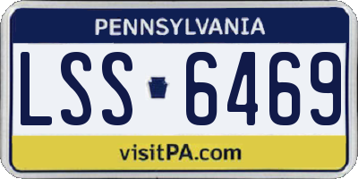 PA license plate LSS6469