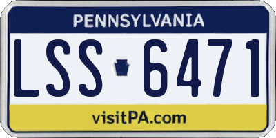 PA license plate LSS6471