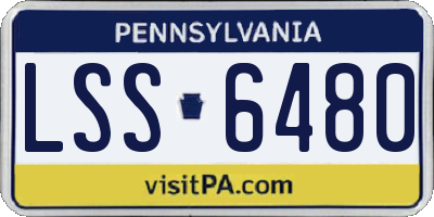 PA license plate LSS6480