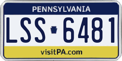 PA license plate LSS6481