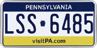 PA license plate LSS6485