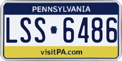 PA license plate LSS6486