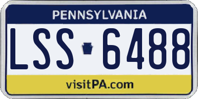 PA license plate LSS6488