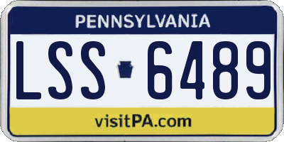 PA license plate LSS6489
