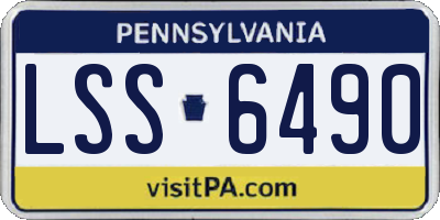 PA license plate LSS6490