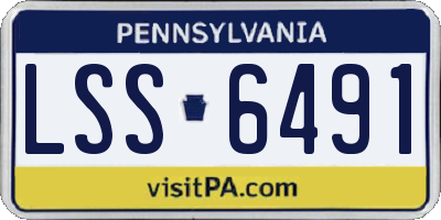 PA license plate LSS6491