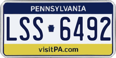 PA license plate LSS6492