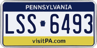 PA license plate LSS6493