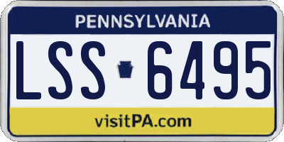 PA license plate LSS6495