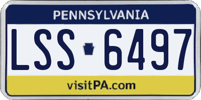 PA license plate LSS6497