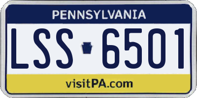 PA license plate LSS6501