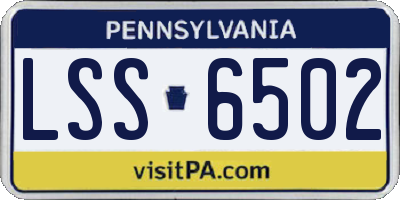 PA license plate LSS6502