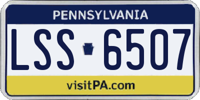 PA license plate LSS6507