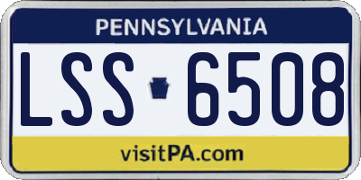PA license plate LSS6508