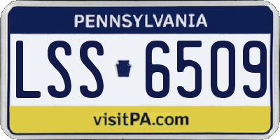 PA license plate LSS6509