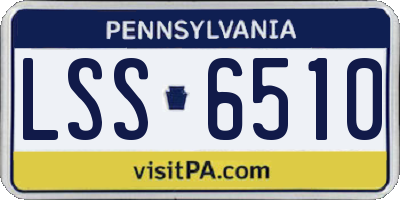 PA license plate LSS6510