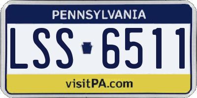 PA license plate LSS6511