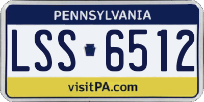 PA license plate LSS6512
