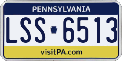 PA license plate LSS6513