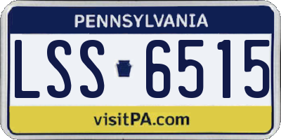 PA license plate LSS6515
