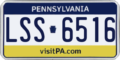 PA license plate LSS6516