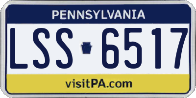PA license plate LSS6517
