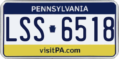 PA license plate LSS6518