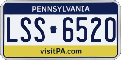 PA license plate LSS6520