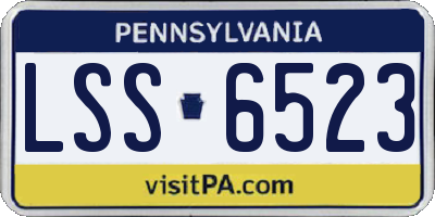 PA license plate LSS6523