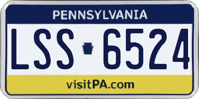 PA license plate LSS6524